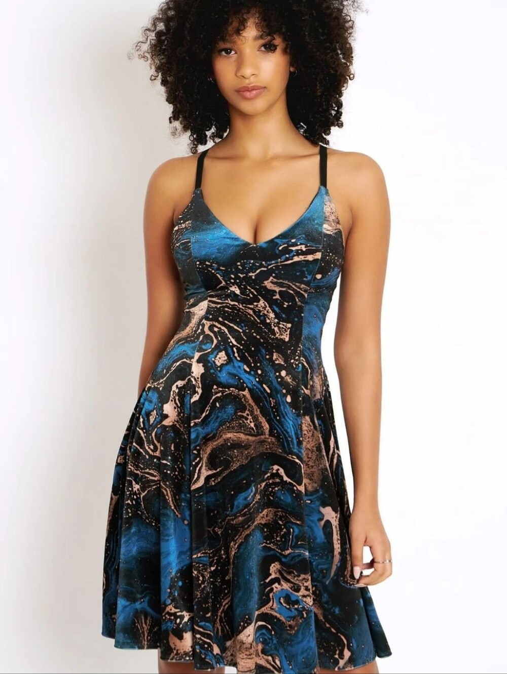 BlackMilk I Bleed Minerals Velvet longline Strappy Dress